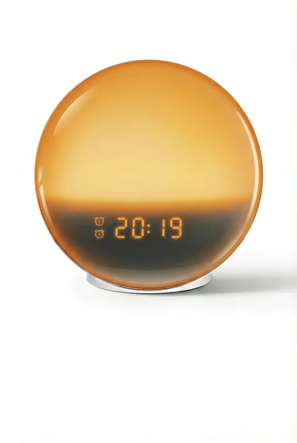 Radio Réveil Lumineux Avec Simulation De Lever/Coucher Du Soleil, Double Alarme, Veilleuse 7 Couleurs