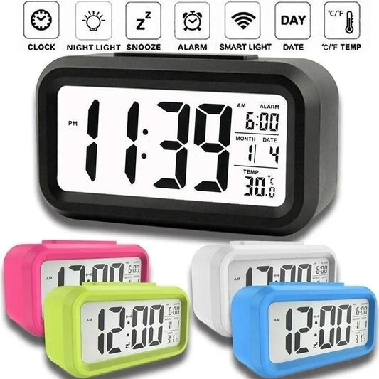 Petit Réveil Numérique LCD Avec Thermomètre Calendrier